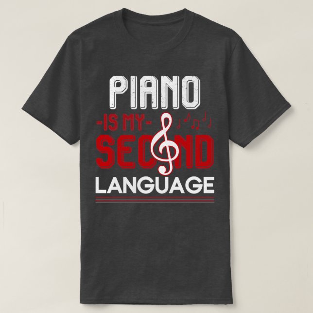 Camiseta Piano reproductor de teclado piano regalo piano (Diseño del anverso)