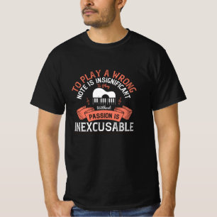 Camiseta Piano - Sin Pasión Es Inexcusable