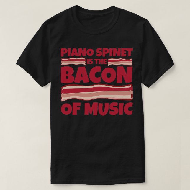 Camiseta piano spinet Regalos tocino de música (Diseño del anverso)