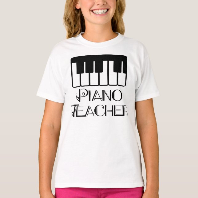 Camiseta Piano Teacher Keyboard Music (Anverso)