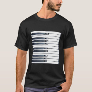 Camiseta Piano tee Teclado Música Claves De Piano Para El A