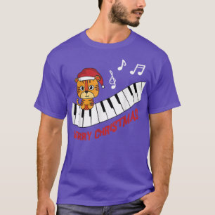 Camiseta Piano Tiger Piano I Animals Music Merry Christmas