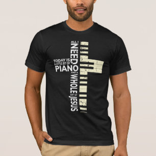 Camiseta Piano todo lo que necesito es música Jesús Cristia