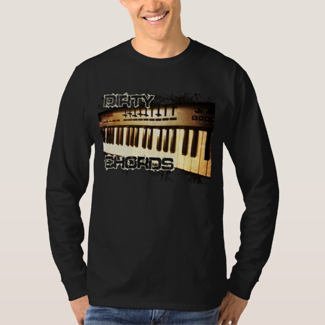 Camiseta Piano y teclados sucios de los acordes (Anverso)