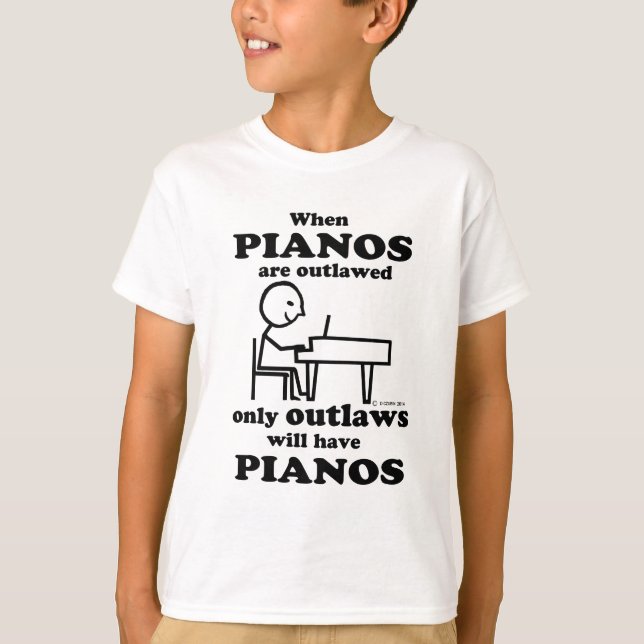 Camiseta Pianos prohibidos (Anverso)