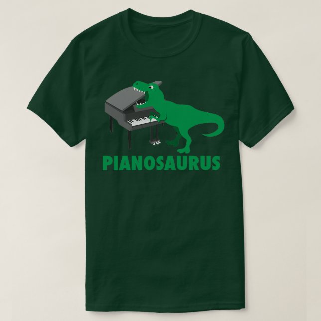 Camiseta Pianosaurus Piano Art Dinosaurio Percusación Músic (Diseño del anverso)
