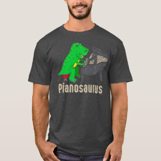 Camiseta Pianosaurus Piano Dinosaurio Percusación Música