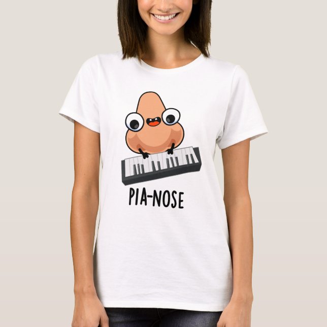 Camiseta Pianose Funny Piano Nose Pun (Anverso)