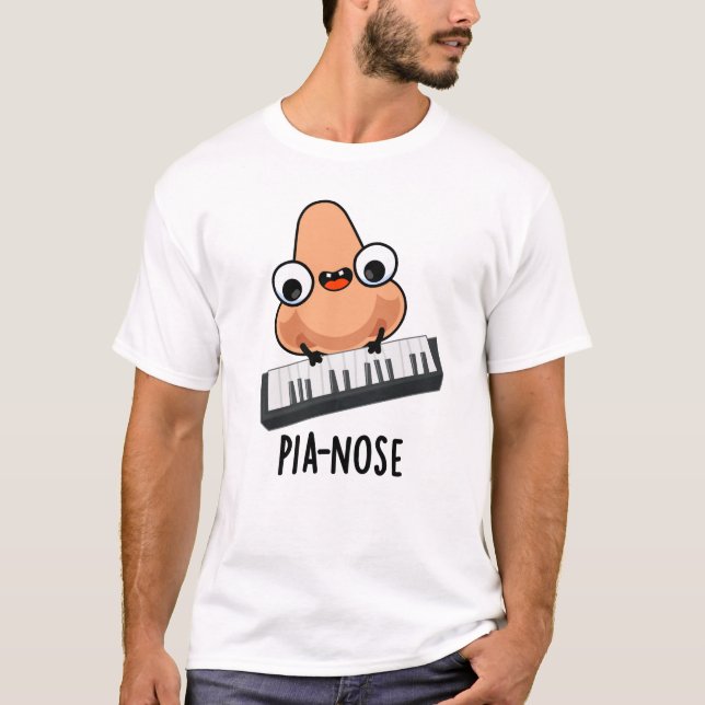 Camiseta Pianose Funny Piano Nose Pun (Anverso)