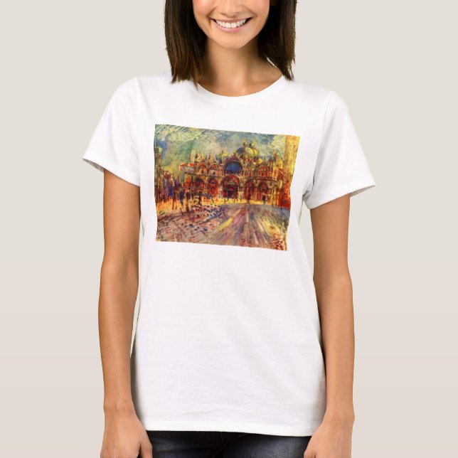 Camiseta Piazza San Marco, Venecia, por Pierre Renoir (Anverso)