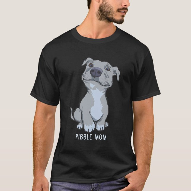 Camiseta Pibble Mom Pittie Love Pitbull (Anverso)