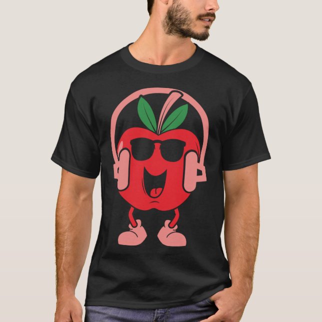 Camiseta Picador de cesta de fruta de Apple Cute (Anverso)