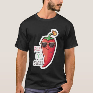Camiseta Picante de pimienta roja No Pegatina dulce Neuro e