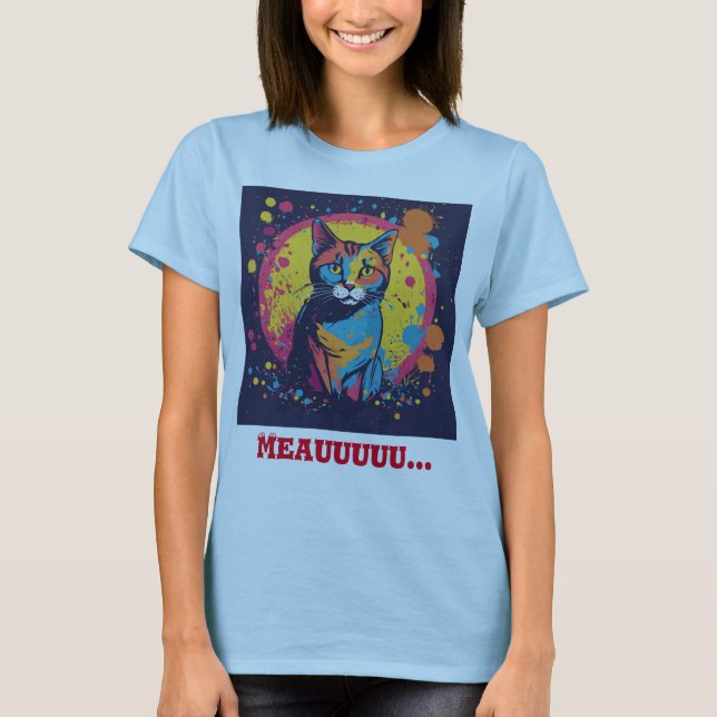 Camiseta "Picasso sacudido: Tee azul claro para pintor de g (Anverso)