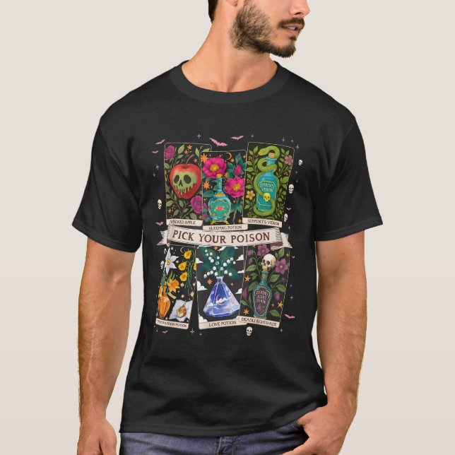 Camiseta Pick Your Poisons Funny Drink Me Potions Happy Hal (Anverso)