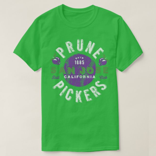Camiseta Pickers de San José Prune (Diseño del anverso)