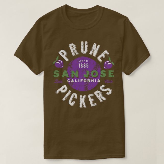Camiseta Pickers de San José Prune (Diseño del anverso)