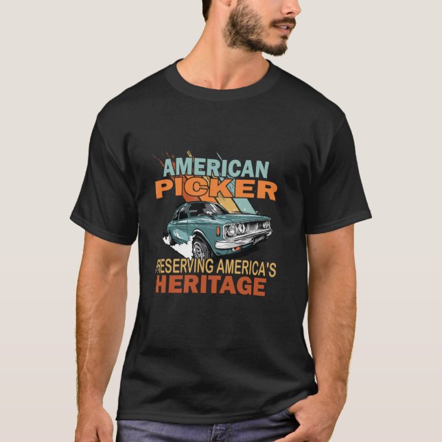Camiseta Pickers Patrióticos Patrimonio Americano de Larga  (Anverso)