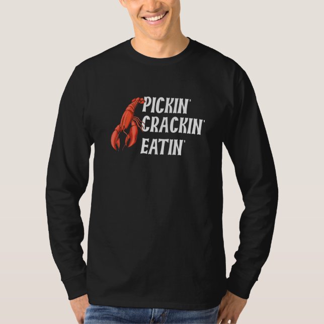 Camiseta Pickin 'Crackin' Come' Cita Para Un Lobster (Anverso)
