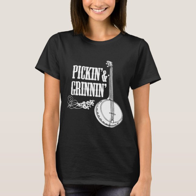 Camiseta Pickin Grinnin Banjo Banjo (Anverso)