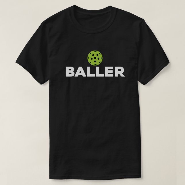 Camiseta (Pickle)Baller Camisas Oscuras De Pickleball (Diseño del anverso)