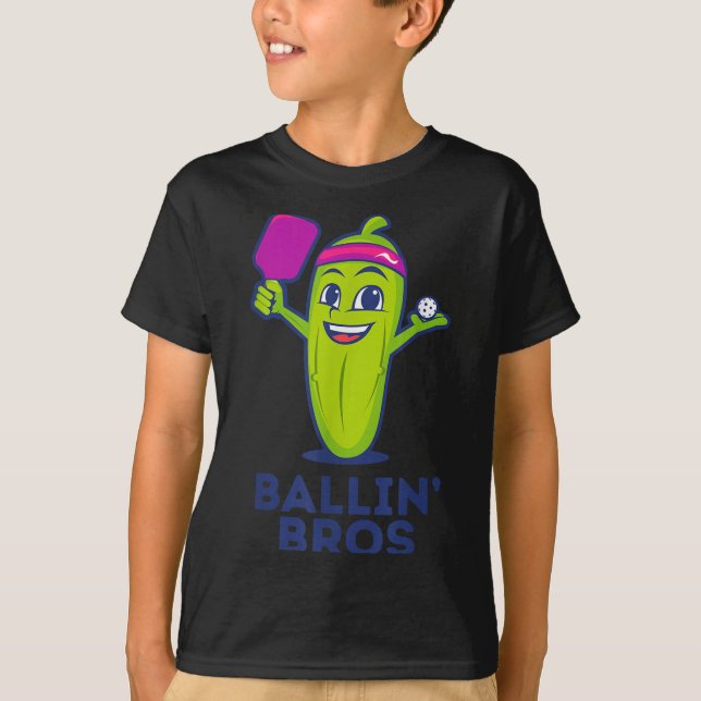 Camiseta Pickle Ballin’ Bros - Regalos Amigos, Hermanos O (Anverso)