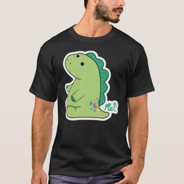 Camiseta Pickle el Pegatina de los dinosaurios (Anverso)