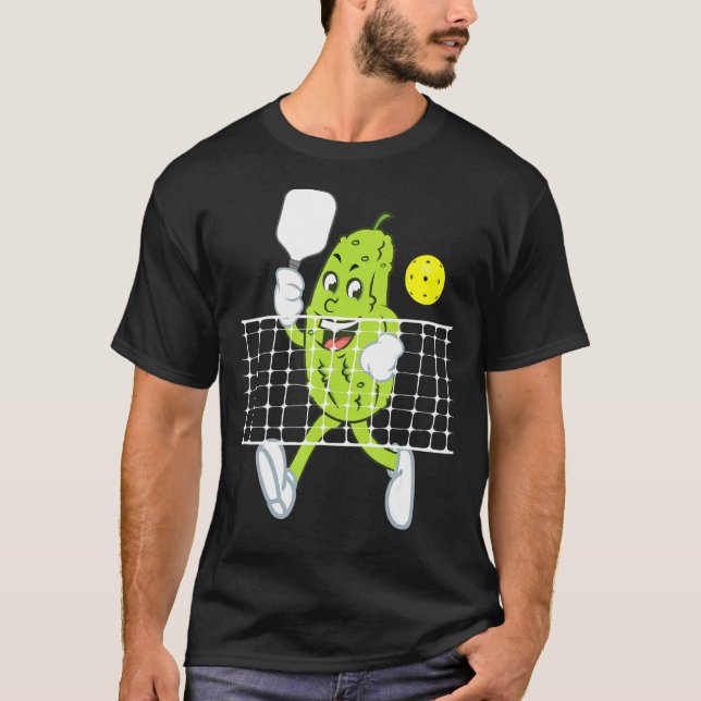 Camiseta Pickle Jugando Pickleball Funny Paddle (Anverso)