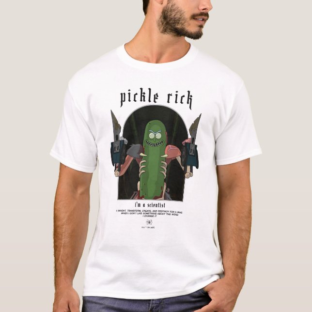 Camiseta Pickle Rick - Soy un científico gráfico de citas (Anverso)