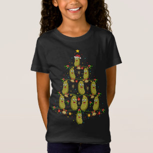 Camiseta Pickle Xmas Tree Gift Santa Hat Pickle Fruit Chris