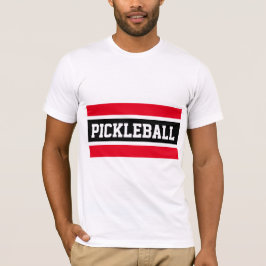 Camiseta PICKLEBALL Athletic Bold Brillante Rayas Negras Ro