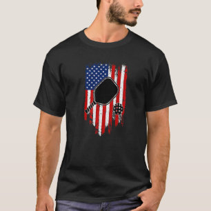 Camiseta Pickleball Bandera Americana Patriótica USA Pickle