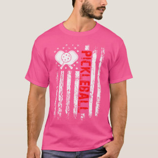 Camiseta Pickleball Bandera Americana Patriótico Pickleball