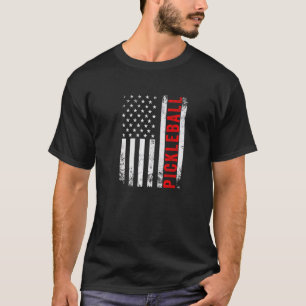 Camiseta Pickleball Bandera de Estados Unidos America Paddl