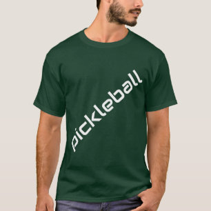 Camiseta PICKLEBALL blanco Texto negrita Fondo verde