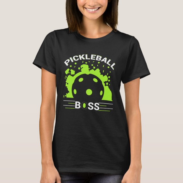 Camiseta Pickleball Boss  Player Humor (Anverso)