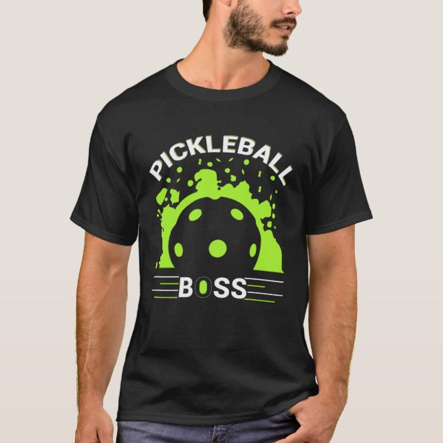 Camiseta Pickleball Boss  Player Humor (Anverso)