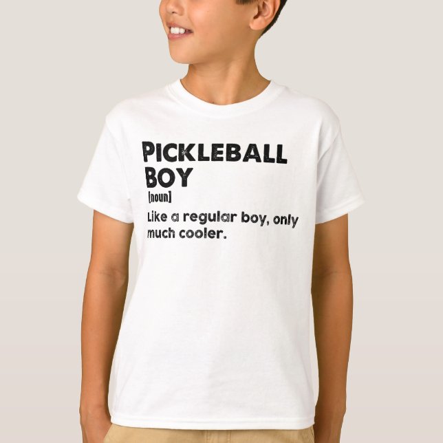 Camiseta Pickleball Boy Divertido diccionario de definición (Anverso)