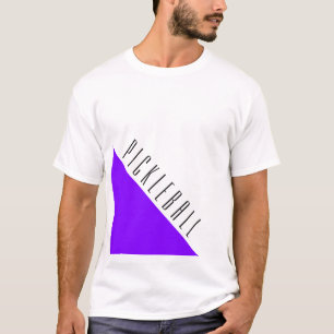 Camiseta PICKLEBALL Bright Purple Triangular Wedge En Blanc