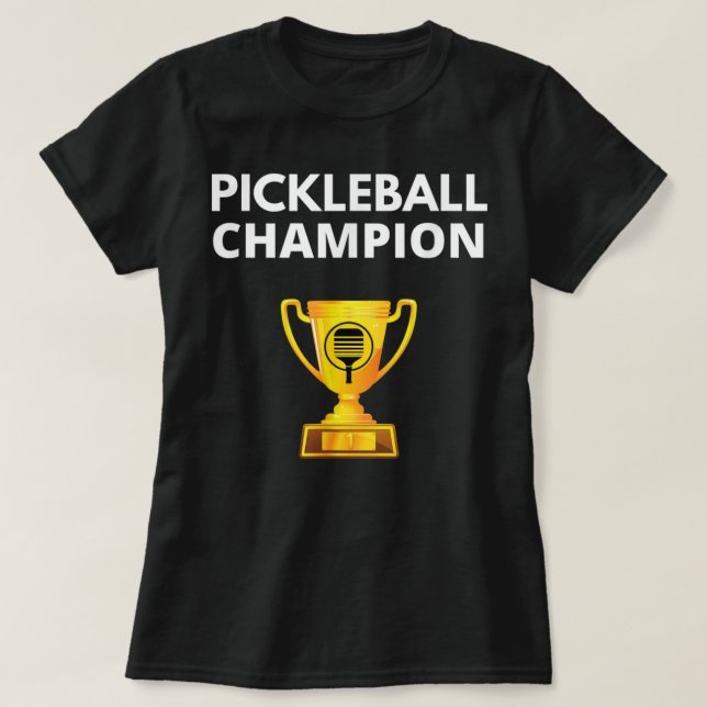 Camiseta Pickleball Champion Funny PIckleball Trophy 634 (Diseño del anverso)