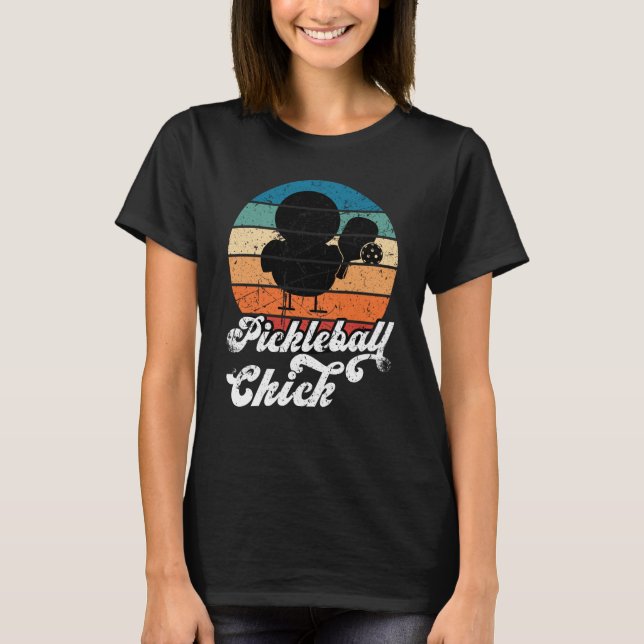 Camiseta Pickleball Chick Retro Vintage  1 (Anverso)