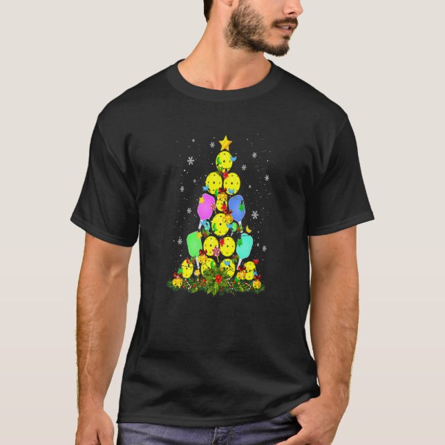 Camiseta Pickleball Christmas Tree Santa Pickleball X Mas L (Anverso)