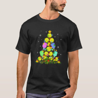 Camiseta Pickleball Christmas Tree Santa Pickleball X-Mas L