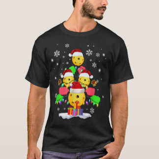 Camiseta Pickleball Christmas Tree Santa Pickleball X-mas L