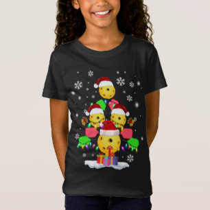 Camiseta Pickleball Christmas Tree Santa Pickleball X-mas L
