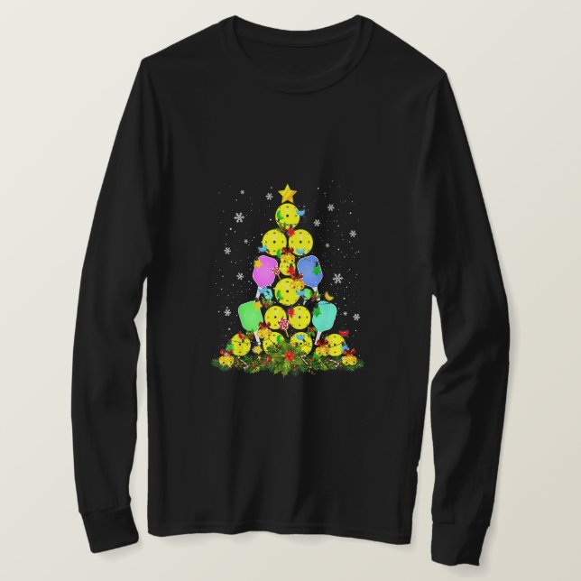 Camiseta Pickleball Christmas Tree Santa Pickleball X Mas L (Anverso del diseño)