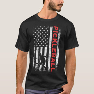 Camiseta Pickleball con bandera estadounidense