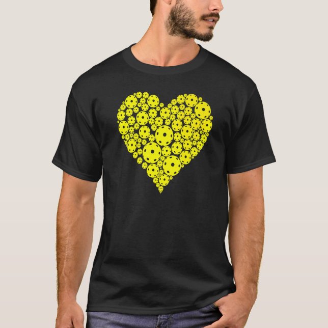 Camiseta Pickleball Corazón Pickleball Aparatos Dink Hombre (Anverso)