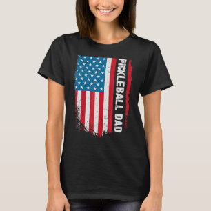 Camiseta Pickleball Dad America Bandera de Estados Unidos P