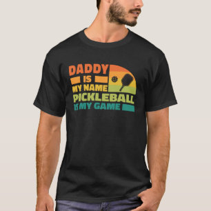 Camiseta Pickleball Dad Paddle Retro Sunset Paddlebal